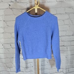 Pur Women's Crew Neck Sweater in Soft Blue
